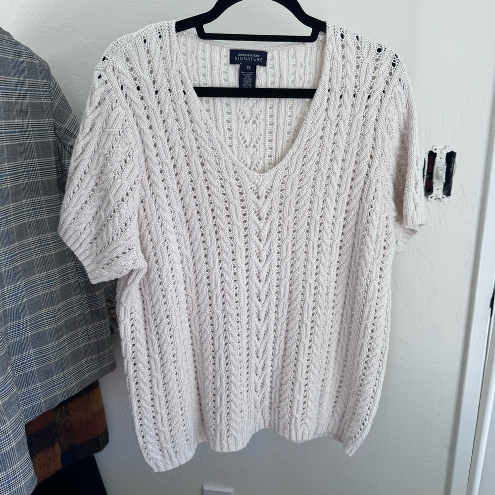 Jones New York Signature Crochet Tshirt